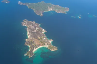 Aerial view of Contadora Island in the Pearl Islands archipelago