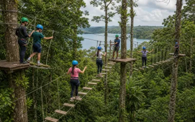 Parque Extremo aerial obstacle course at La Granja