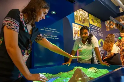 Interactive Agua Salud exhibit at Smithsonian Punta Culebra