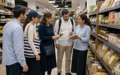 Kosher market and restaurant stop during the tour